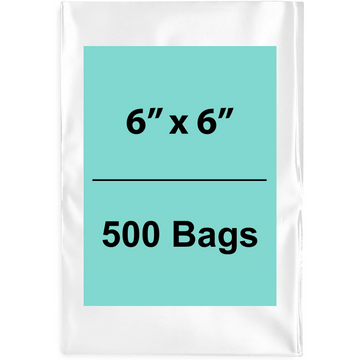 Clear Poly Bags 1.5 Mil 6"X 6" 500 Bags